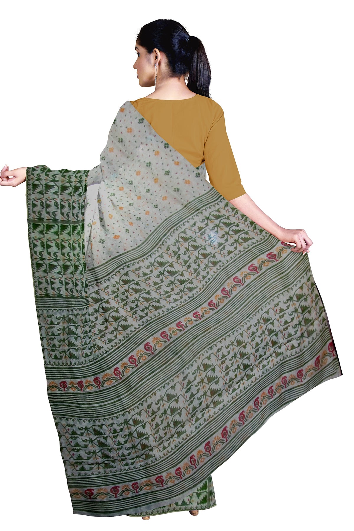 Chanderi art silk saree