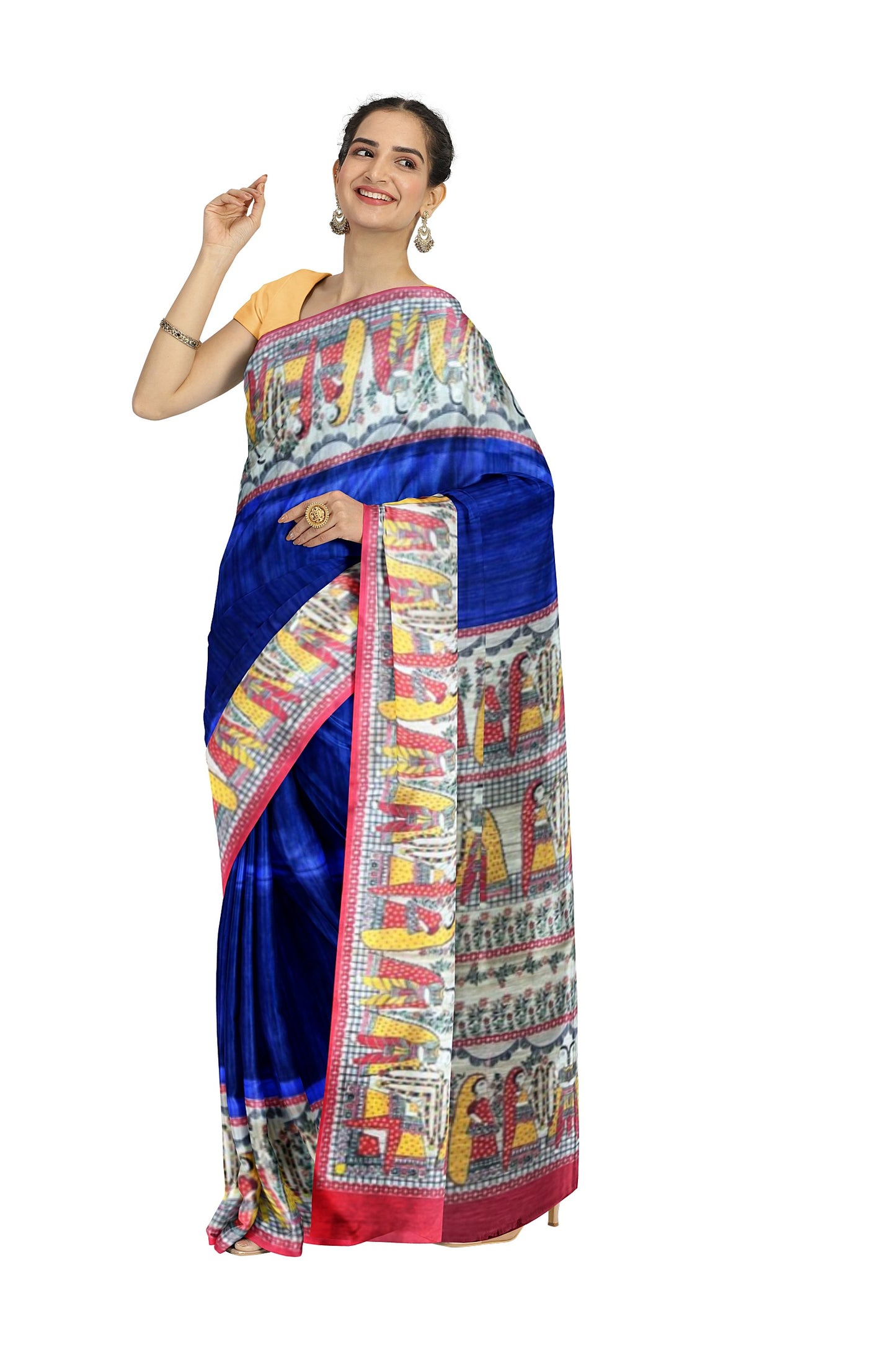 Madhubani print saree