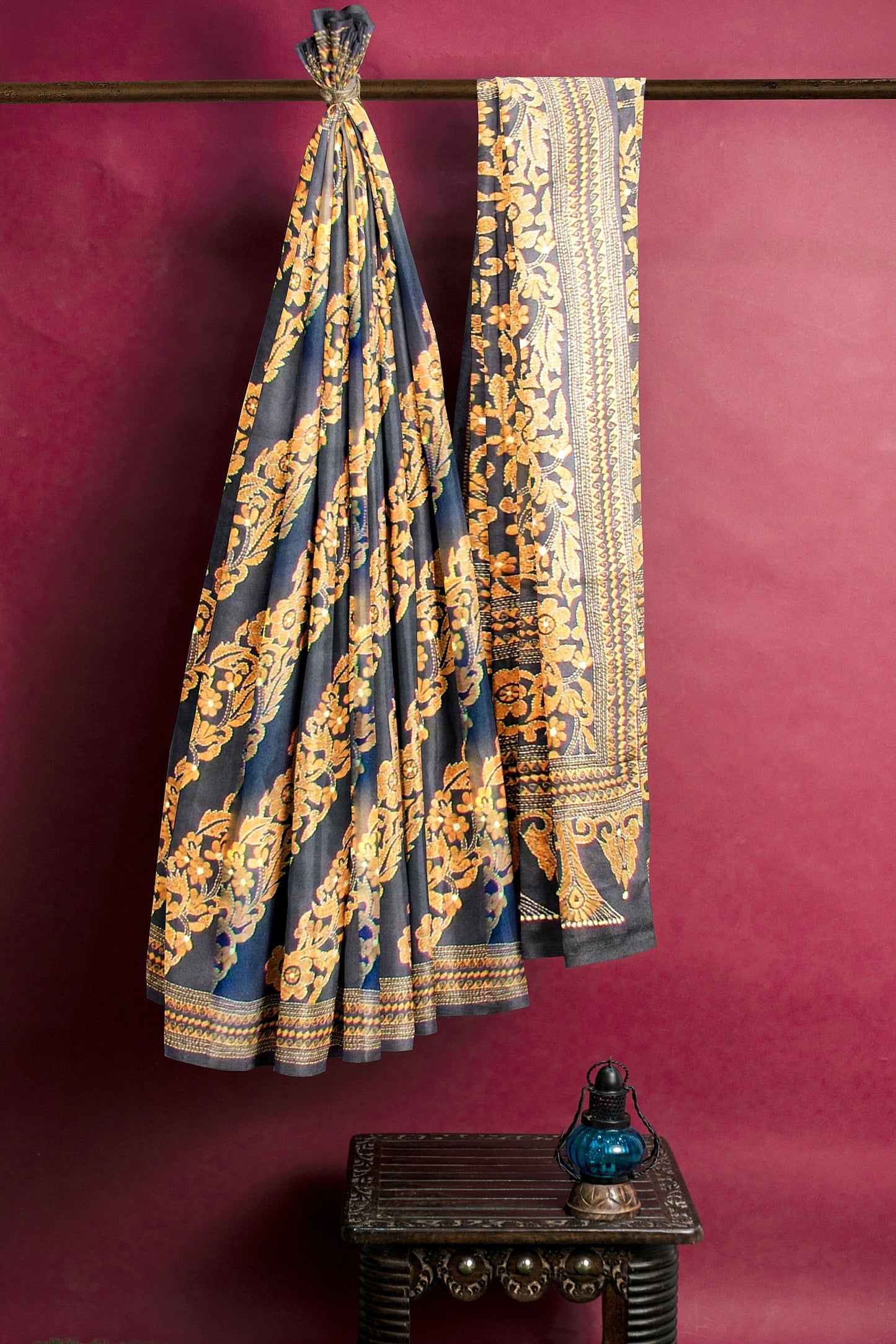 Kantha Stitch saree