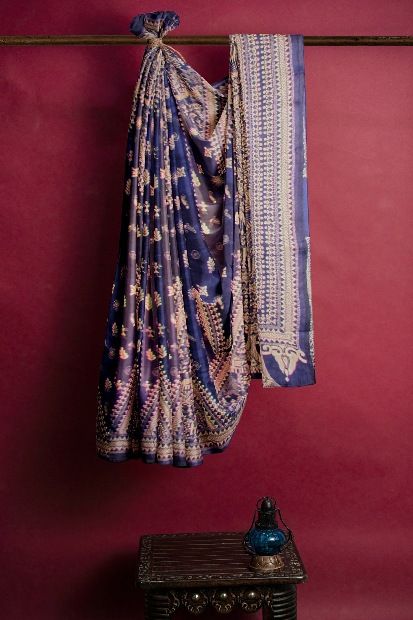 An embroidered silk saree