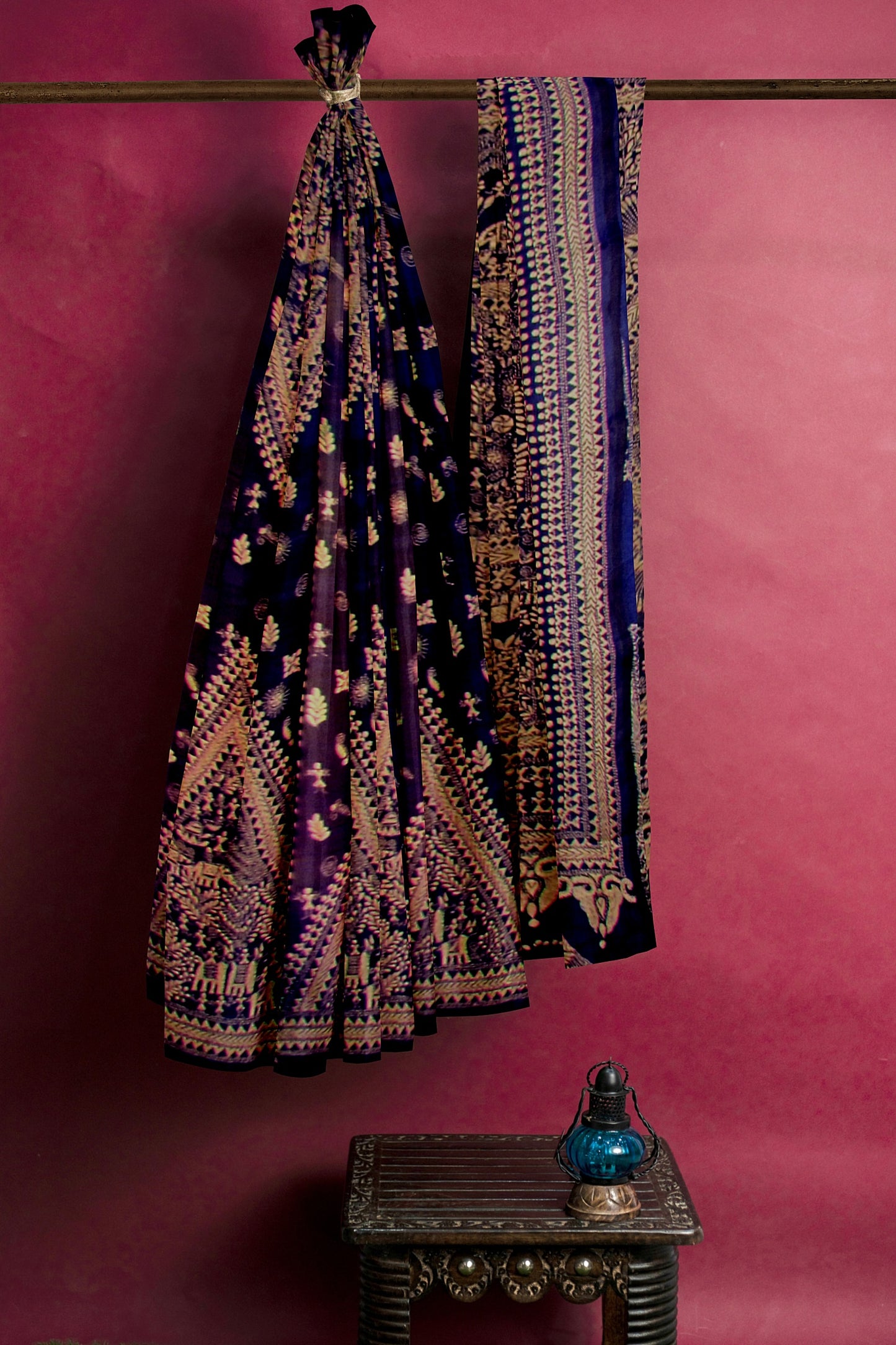 An embroidered silk saree