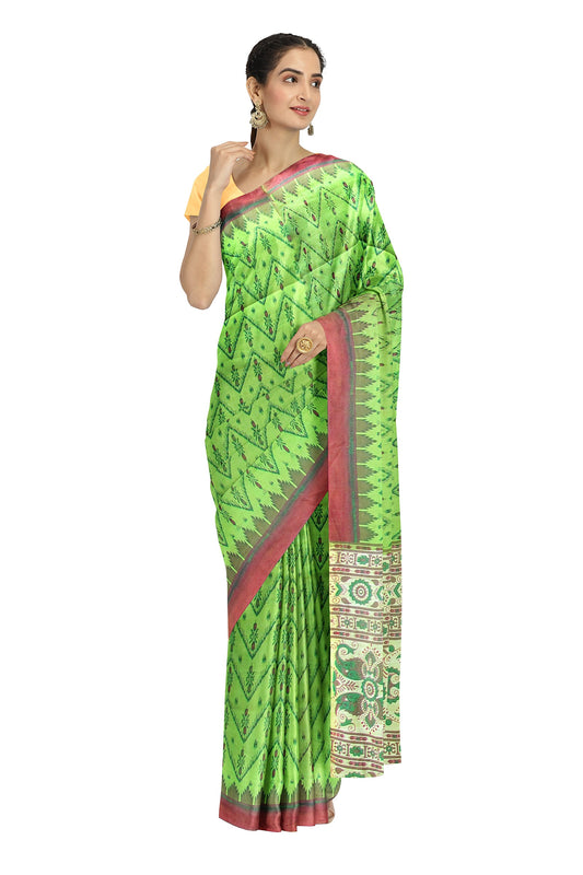 Printed handloom saree